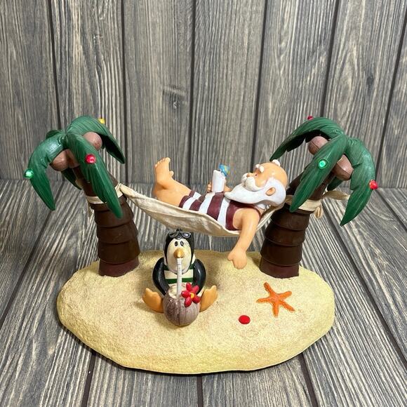 Gemmy Animated Singing Santa Claus Hammock It's 5 O'Clock Somewhere Lighted - Picture 1 of 5